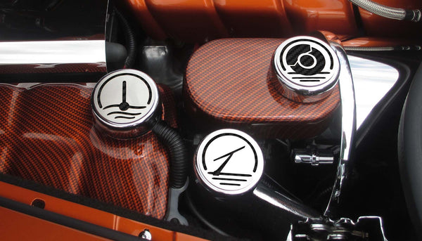 2005-2013 C6 Corvette - Executive Series Fluid Cap Covers 5pc Auto Transmission