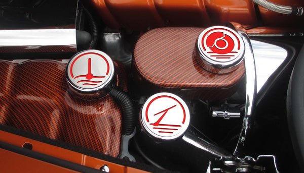 2005-2013 C6 Corvette - Executive Series Fluid Cap Covers 5pc Auto Transmission
