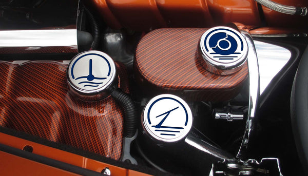 2005-2013 C6 Corvette - Executive Series Fluid Cap Covers 5pc Auto Transmission