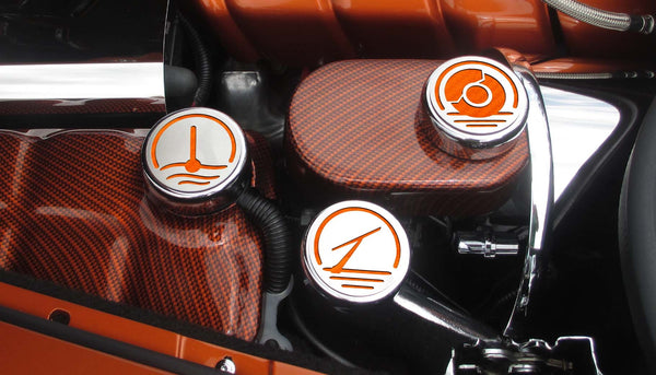 2005-2013 C6 Corvette - Executive Series Fluid Cap Covers 5pc Auto Transmission