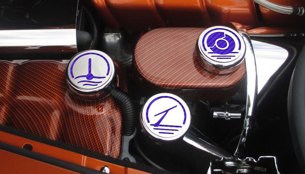2005-2013 C6 Corvette - Executive Series Fluid Cap Covers 5pc Auto Transmission