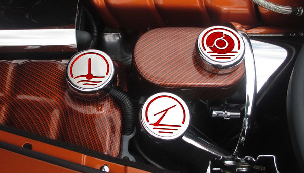 2005-2013 C6 Corvette - Executive Series Fluid Cap Covers 5pc Auto Transmission