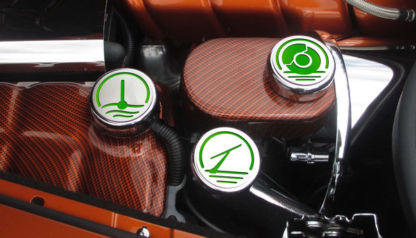 2005-2013 C6 Corvette - Executive Series Fluid Cap Covers 5pc Auto Transmission