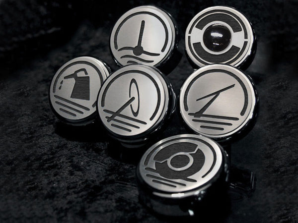 2005-2013 C6 Corvette Executive Series Fluid Cap Covers 6PC Manual Transmission Bright Solid Red