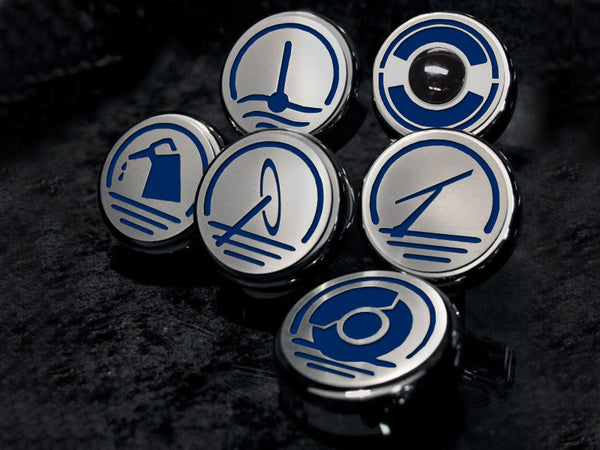 2005-2013 C6 Corvette Executive Series Fluid Cap Covers 6PC Manual Transmission Bright Solid Red