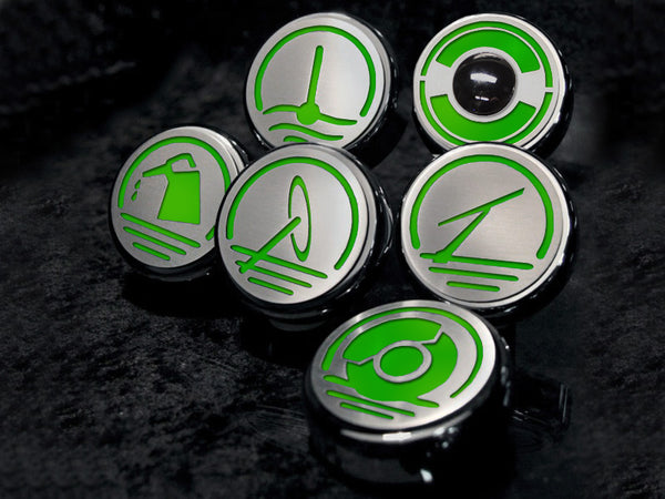 2005-2013 C6 Corvette Executive Series Fluid Cap Covers 6PC Manual Transmission Bright Solid Red