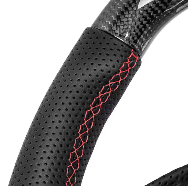 C8 Z06 Style Corvette Carbon Fiber Steering Wheel Retains Heat Function