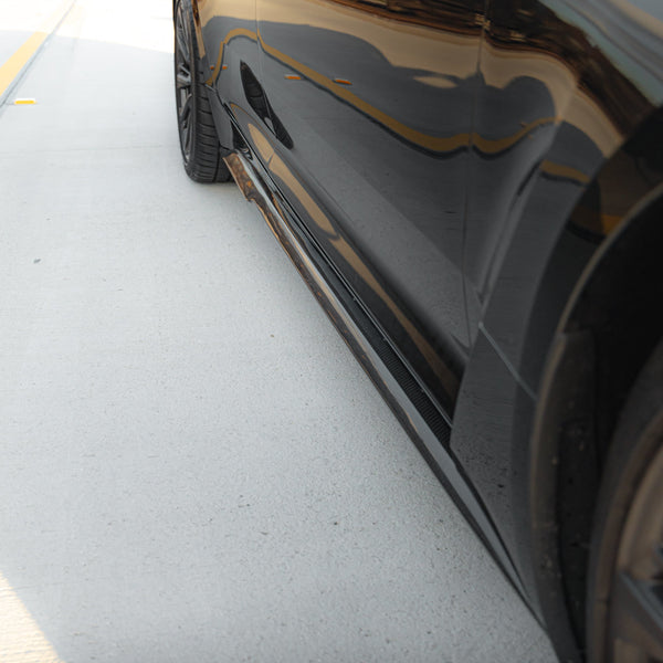 2022-2026 Cadillac CT5-V Blackwing Type-ST Gloss Carbon Fiber Side Rocker Panel Extensions