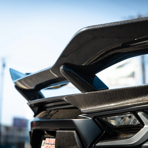 2020-2026 Corvette C8 Type-Z07 Style Rear Spoiler Carbon Fiber 2pc For Stingray