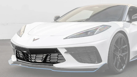 2020-UP Corvette C8 Stingray Z06 Fascia Panel Grille Insert Conversion Carbon Flash Metallic