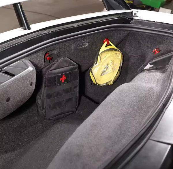 2020-2027 Chevrolet Corvette C8 Aluminum Alloy Car Rear Trunk Hook Back Trunk Cargo Net Car Replacement Accessories