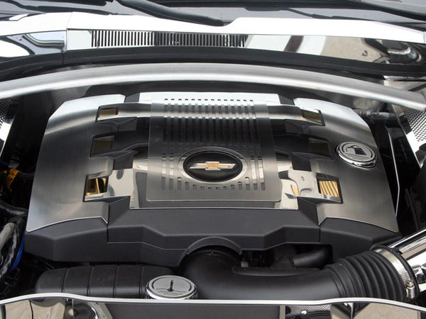 2010-2015 Camaro RS - Engine Shroud Cover V6 10Pc | Polished, Brushed, Gold Tone Stainless Steel