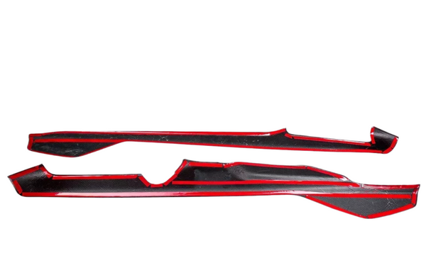 C8 Corvette Carbon Fiber Lower Center Console Trim Overlays