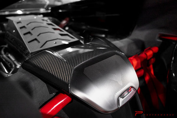 CCS C8 Corvette Carbon Fiber Waterfall Speaker Trim Cover - Coupe