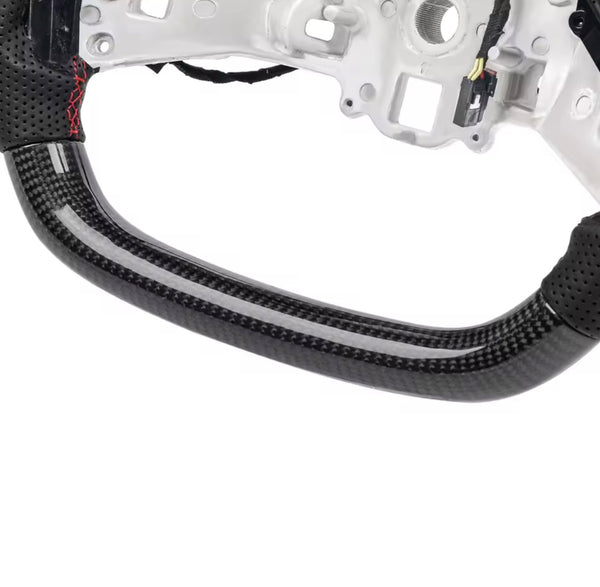 C8 Z06 Style Corvette Carbon Fiber Steering Wheel Retains Heat Function