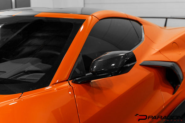 CCS C8 Corvette Carbon Fiber A Pillar Trim Overlay