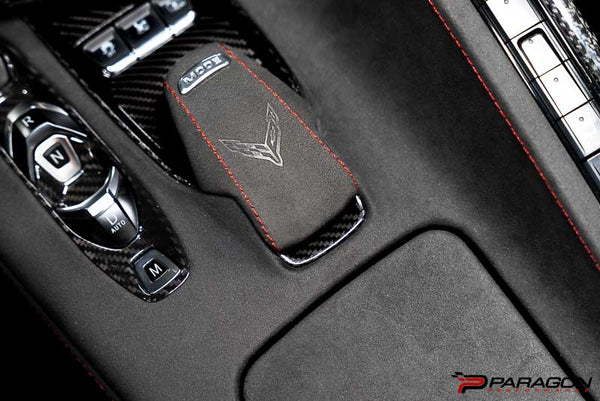CCS C8 Corvette Red Carbon Fiber Mode Selector Trim Overlay