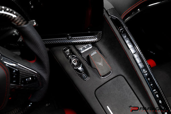 CCS C8 Corvette Carbon Fiber Mode Selector Trim Overlay