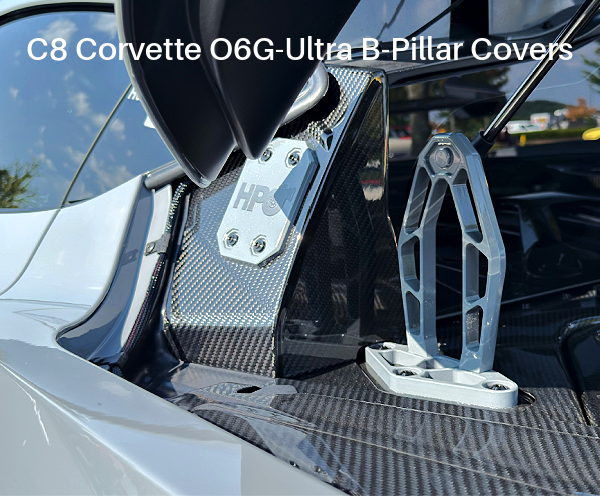 C8 Corvette O6G-Ultra B-Pillar Covers - Carbon Fiber