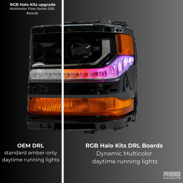 Chevrolet Silverado Multicolor Flow Series DRL Boards (2016-2018)