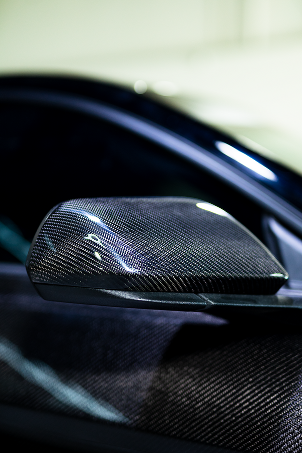 2015-2023 Mustang GT / Ecoboost Gloss Carbon Fiber Mirror Caps Replacement