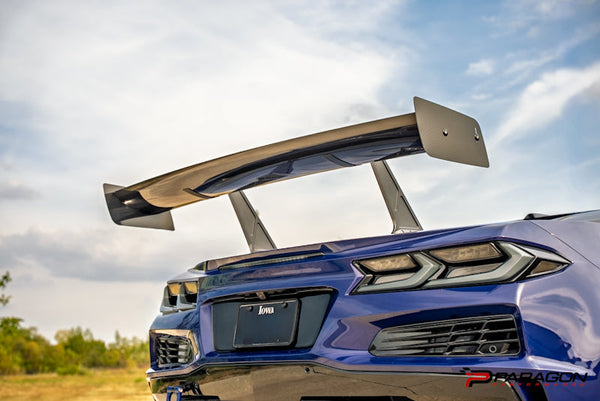 Paragon Performance C8 Corvette ERAY & Z06 License Plate Insert - Carbon Flash