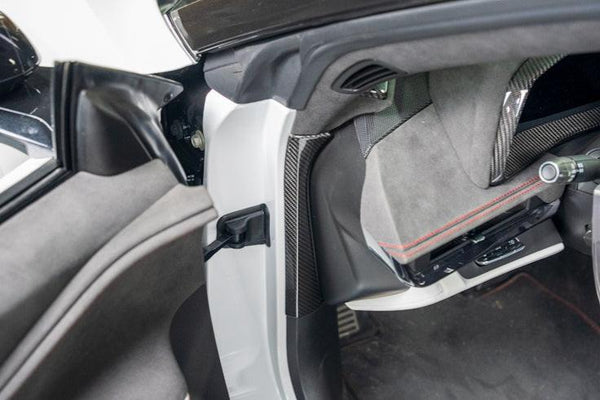 C8 Corvette Carbon Fiber Dashboard Door Sill Overlay