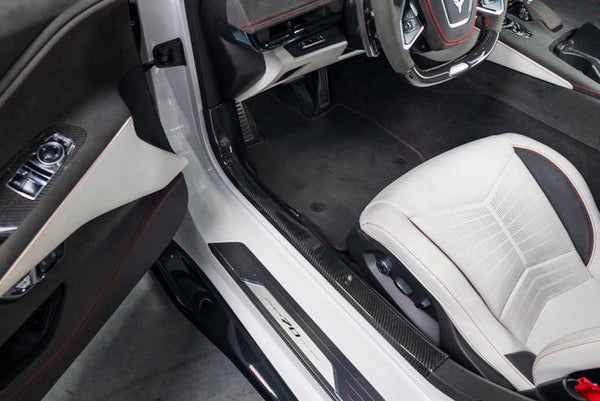 C8 Corvette Carbon Fiber Inner Door Sill Panel