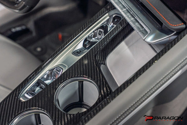 CCS 26+ C8 Corvette Carbon Fiber Center Console Trim Cover Kit