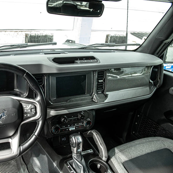 2021-Up Ford Bronco Passenger Side AC Outlet Panel Cover Carbon Fiber