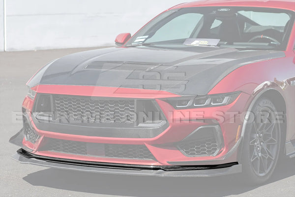 2024+ Ford Mustang DRY CARBON FIBER Upper Front Splitter