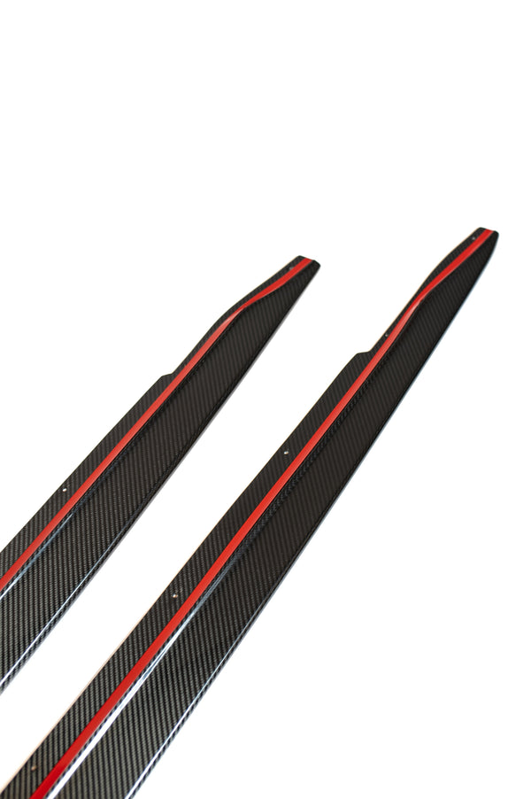 G8X Dry Carbon Fiber Side Skirt Extensions
