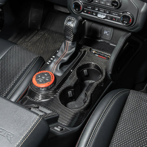 2021-Up Ford Bronco Gear Shift Panel Trim Cover Carbon Fiber