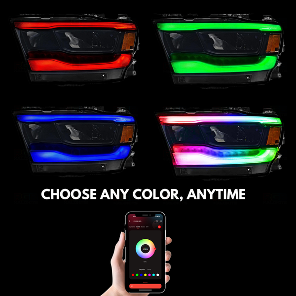 Ram 1500 (Mid-Level Trim) Multicolor DRL Boards (2019-2024)