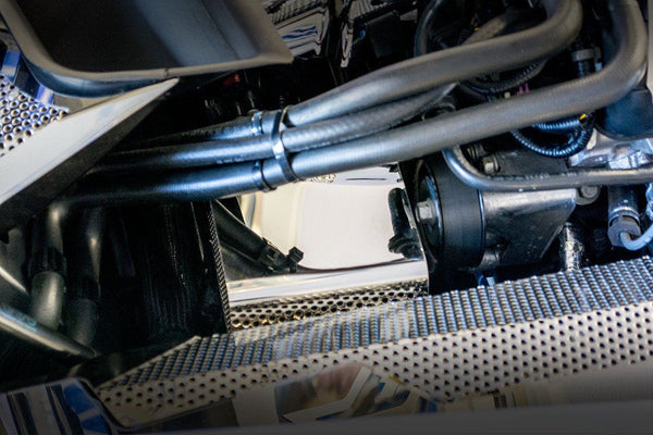 2014-2019 Corvette Stingray C7/Z51/Z06 - ABS Brake Cover | Perforated Polished Stainless Steel