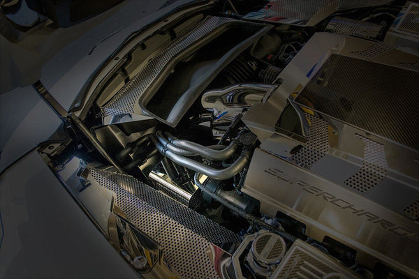 2014-2019 Corvette Stingray C7/Z51/Z06 - ABS Brake Cover | Perforated Polished Stainless Steel