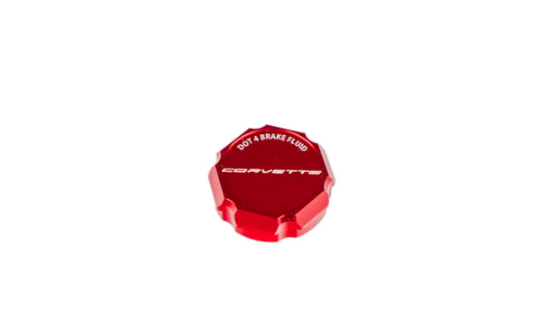 C8 "Corvette Flag" “Z06” "Paragon" “Z51” “ERay” “Corvette” Billet DOT 4 Brake Fluid Cap Cover - Black, Blue or Red
