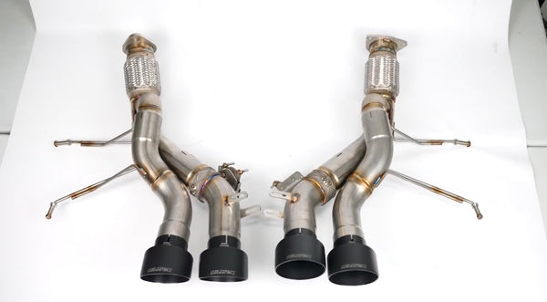 Milltek Valved Cat Back System With 80MM For Z06 - Black Tips