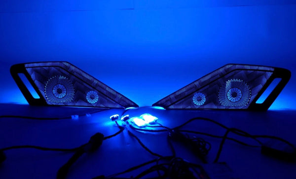 RGB LED Smartphone Light Door Sound Speaker Cover Trim For Corvette C8 2020-2026