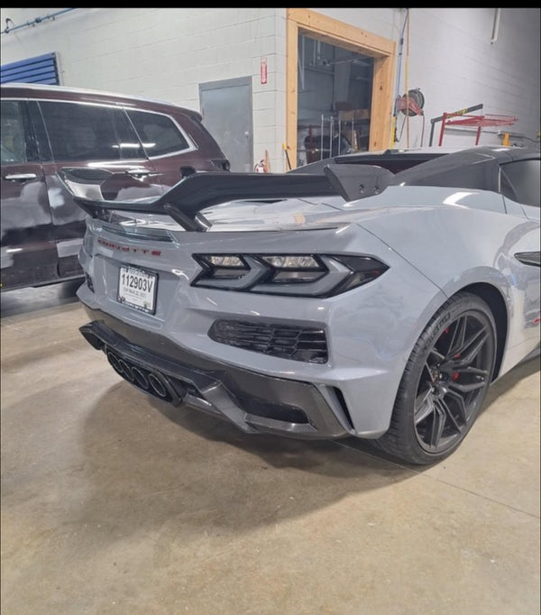 AGM C8 Corvette Z06 / ERay / ZR1 Z07 High Wing / Spoiler (Visible Carbon/Carbon Flash Metallic)