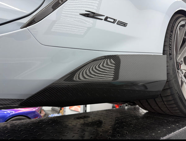 AGM C8 Corvette Z06/ERay Aero Blades (Visible Carbon/Carbon Flash Metallic)