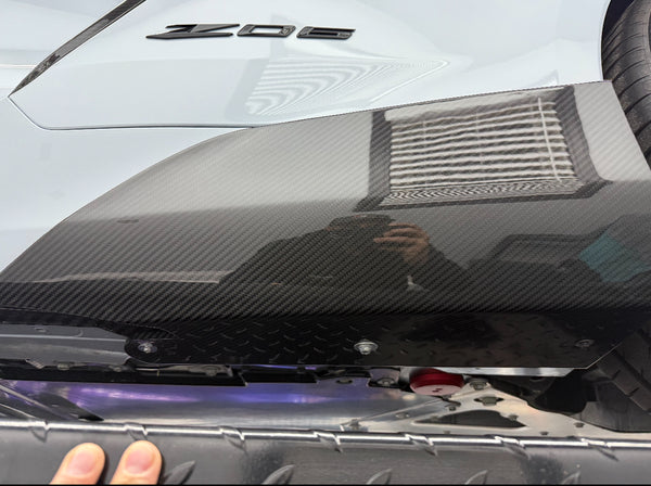 AGM C8 Corvette Z06/ERay Aero Blades (Visible Carbon/Carbon Flash Metallic)