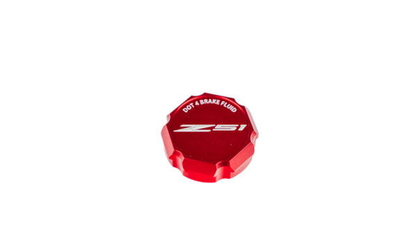 C8 "Corvette Flag" “Z06” "Paragon" “Z51” “ERay” “Corvette” Billet DOT 4 Brake Fluid Cap Cover - Black, Blue or Red