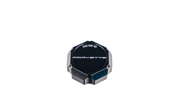 C8 Corvette 0W40 Stingray or ERay “Flag” “Paragon” “Corvette” “ERay” Billet Oil Cap Cover - Black, Blue or Red