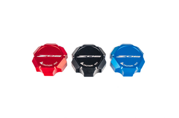C8 “Corvette Flag” “Z06” Z51” “Paragon” “ERay” “Corvette” Billet Coolant Cap Cover - Black, Blue or Red