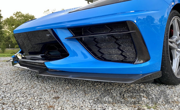 AGM C8 Corvette Carbon Fiber "STEALTH" Front Splitter (no winglets)