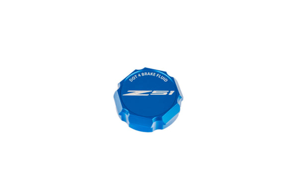 C8 "Corvette Flag" “Z06” "Paragon" “Z51” “ERay” “Corvette” Billet DOT 4 Brake Fluid Cap Cover - Black, Blue or Red