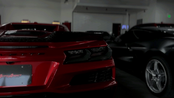 2020-2026 Corvette C8 Euro Smoke Style LED Taillights Amber Sequential Pair