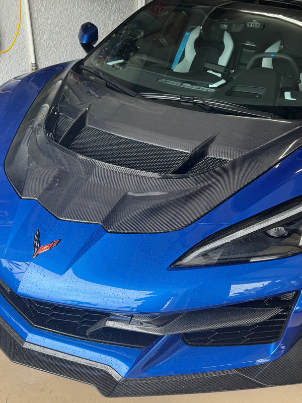 C8 Corvette ZR1 Double Sided Carbon Fiber Hood