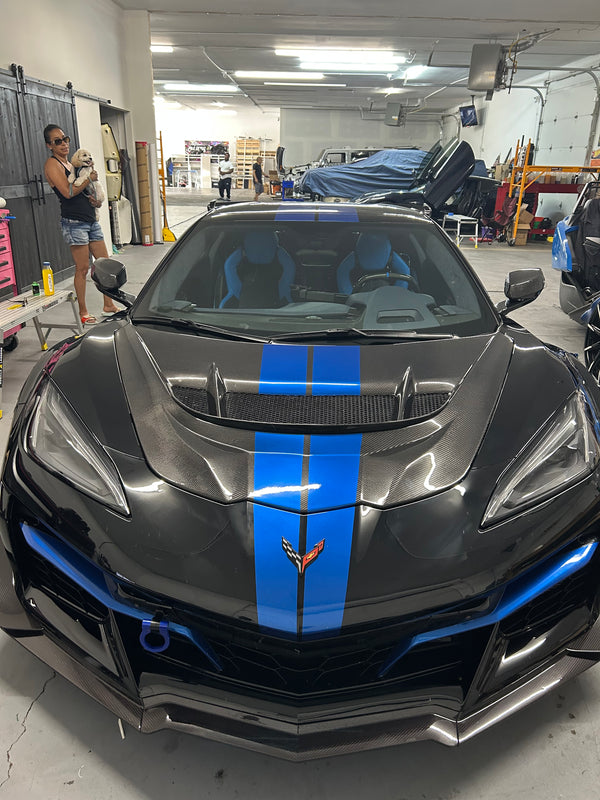 C8 Corvette ZR1 Double Sided Carbon Fiber Hood